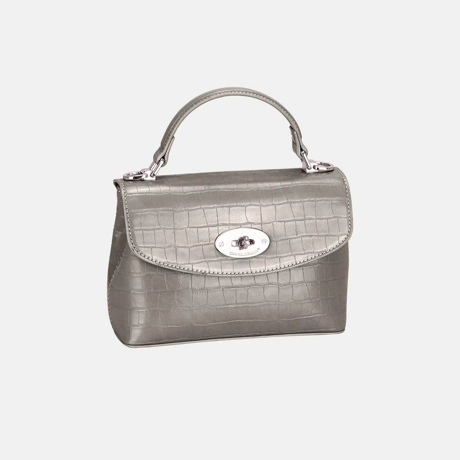 Texture PU Leather Handbag - Handbags