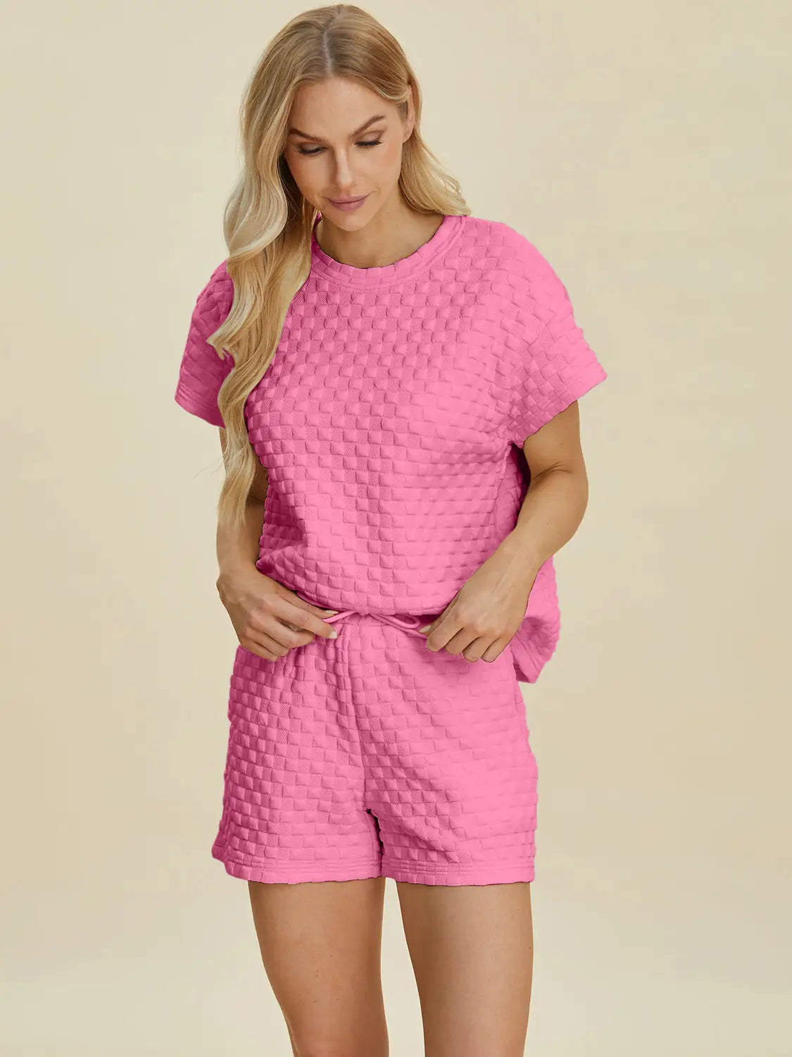 Texture T-Shirt and Shorts Set - Eclectage