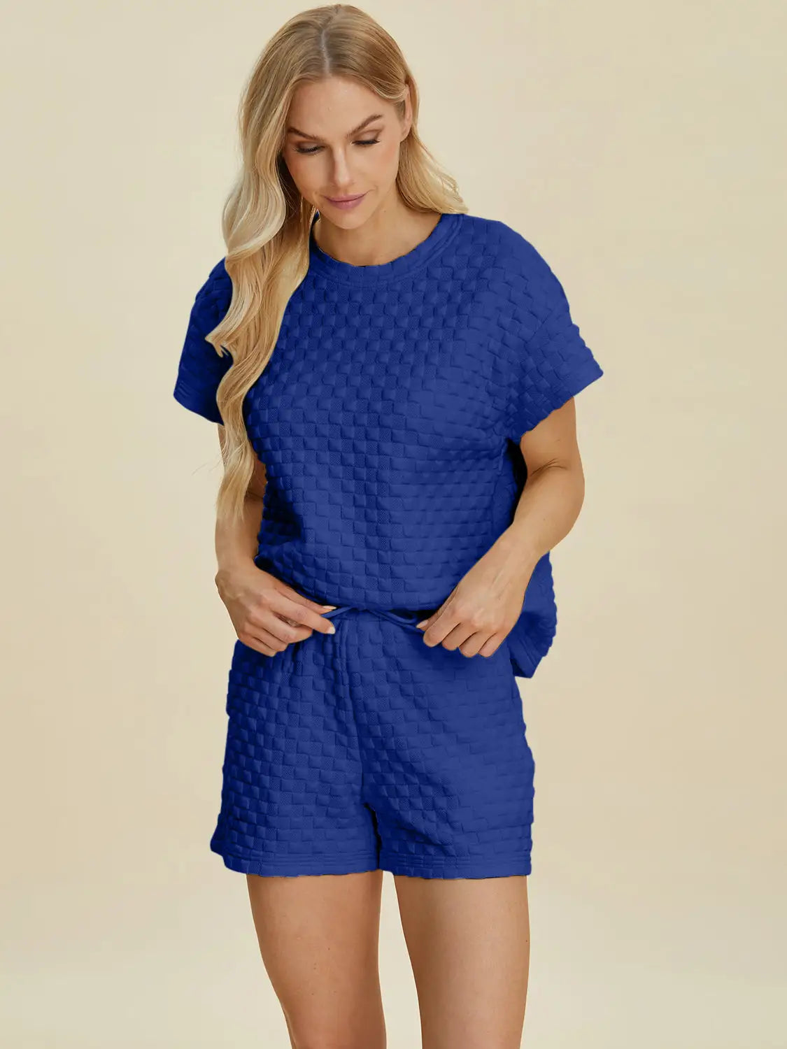 Texture T-Shirt and Shorts Set - Eclectage