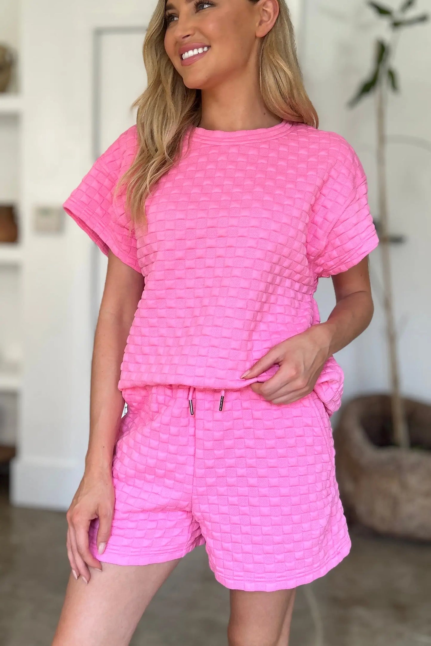 Texture T-Shirt and Shorts Set - Eclectage