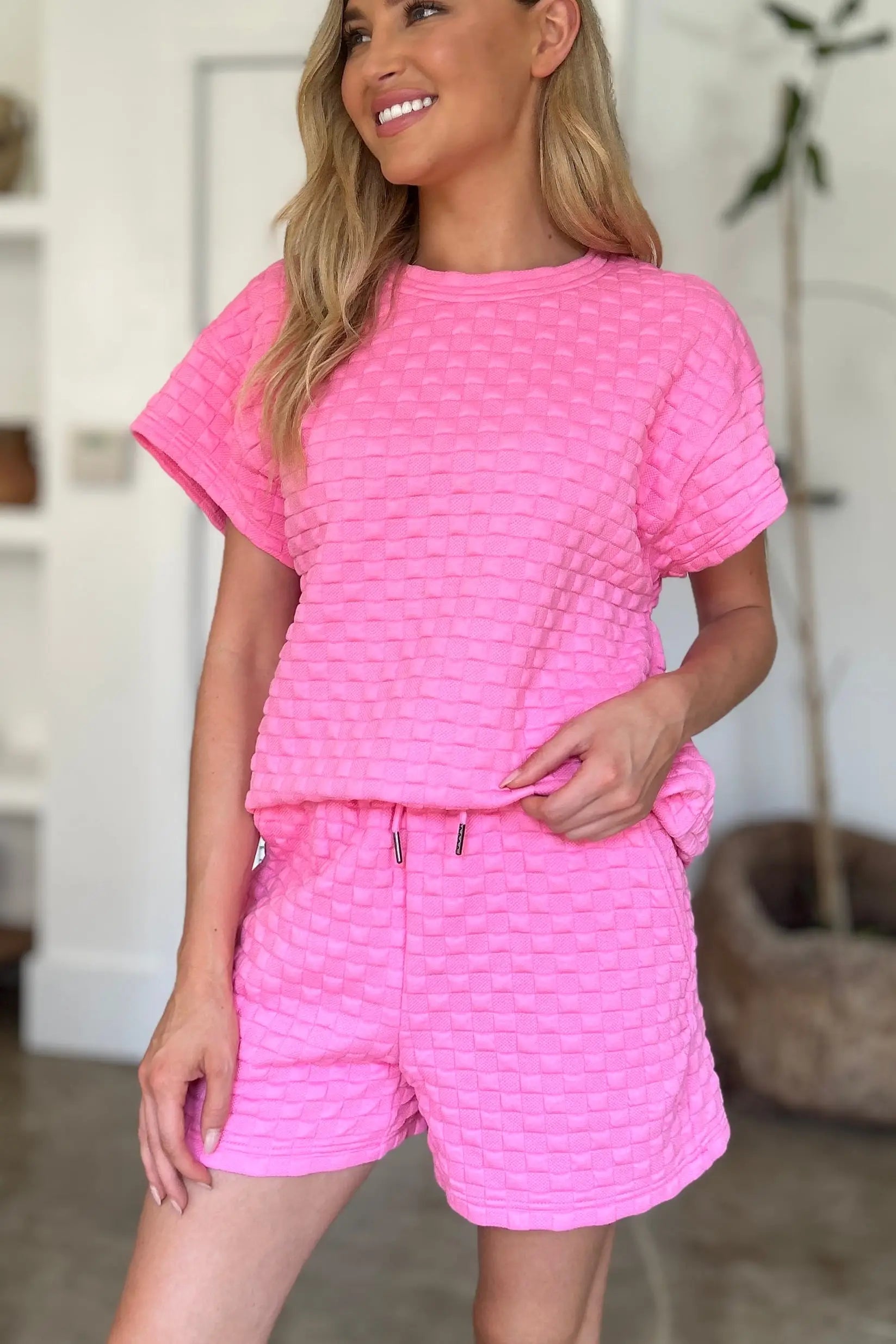 Texture T-Shirt and Shorts Set - Eclectage