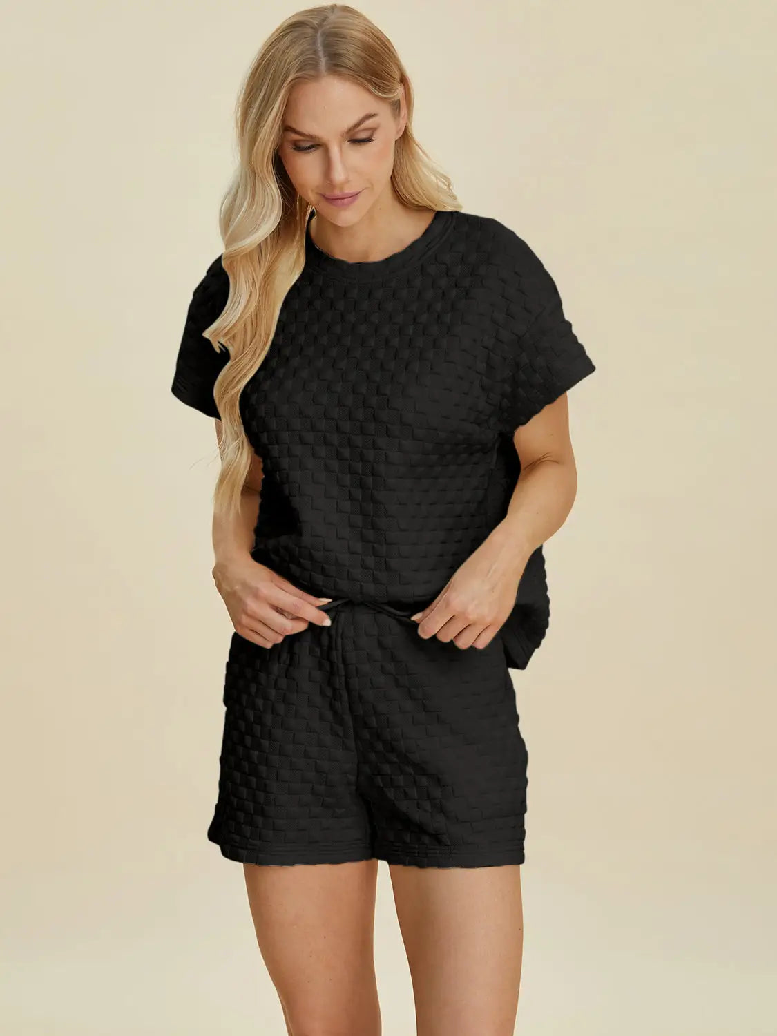 Texture T-Shirt and Shorts Set - Eclectage