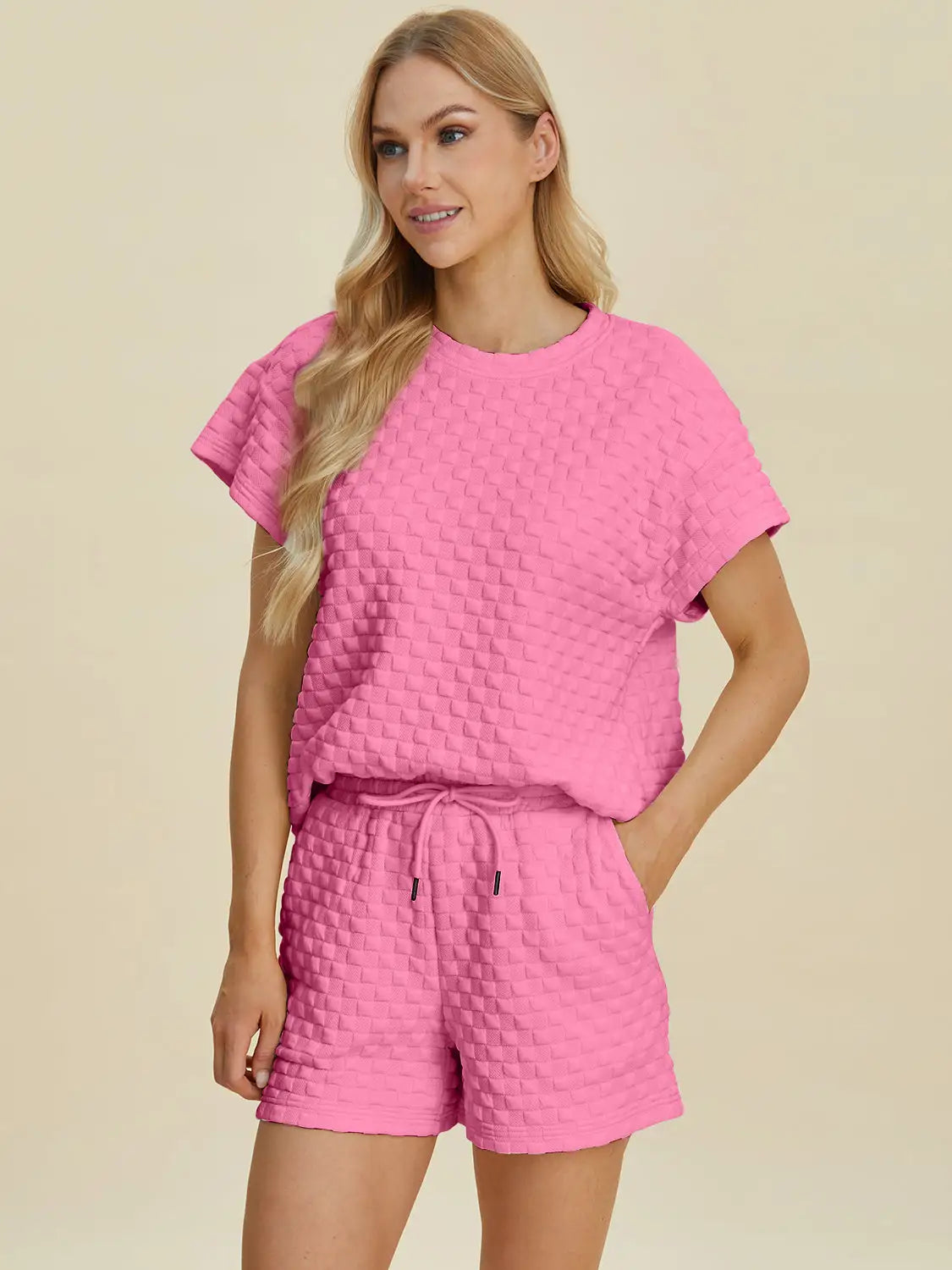Texture T-Shirt and Shorts Set - Eclectage
