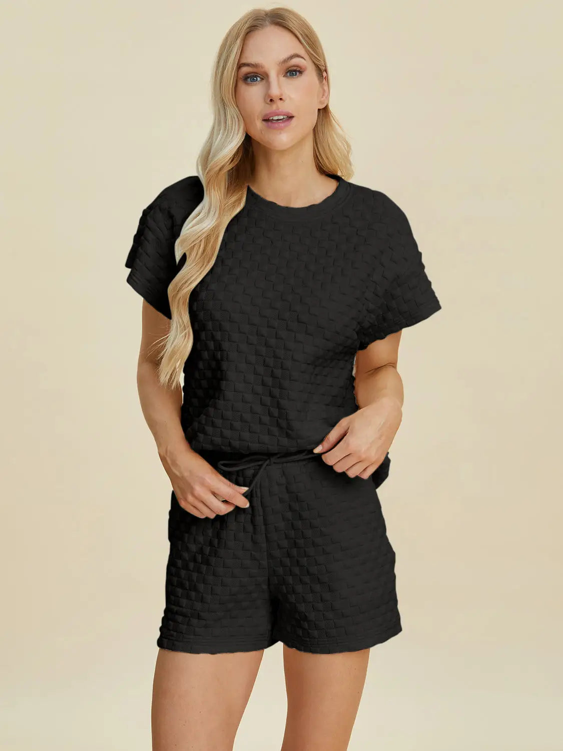 Texture T-Shirt and Shorts Set - Eclectage