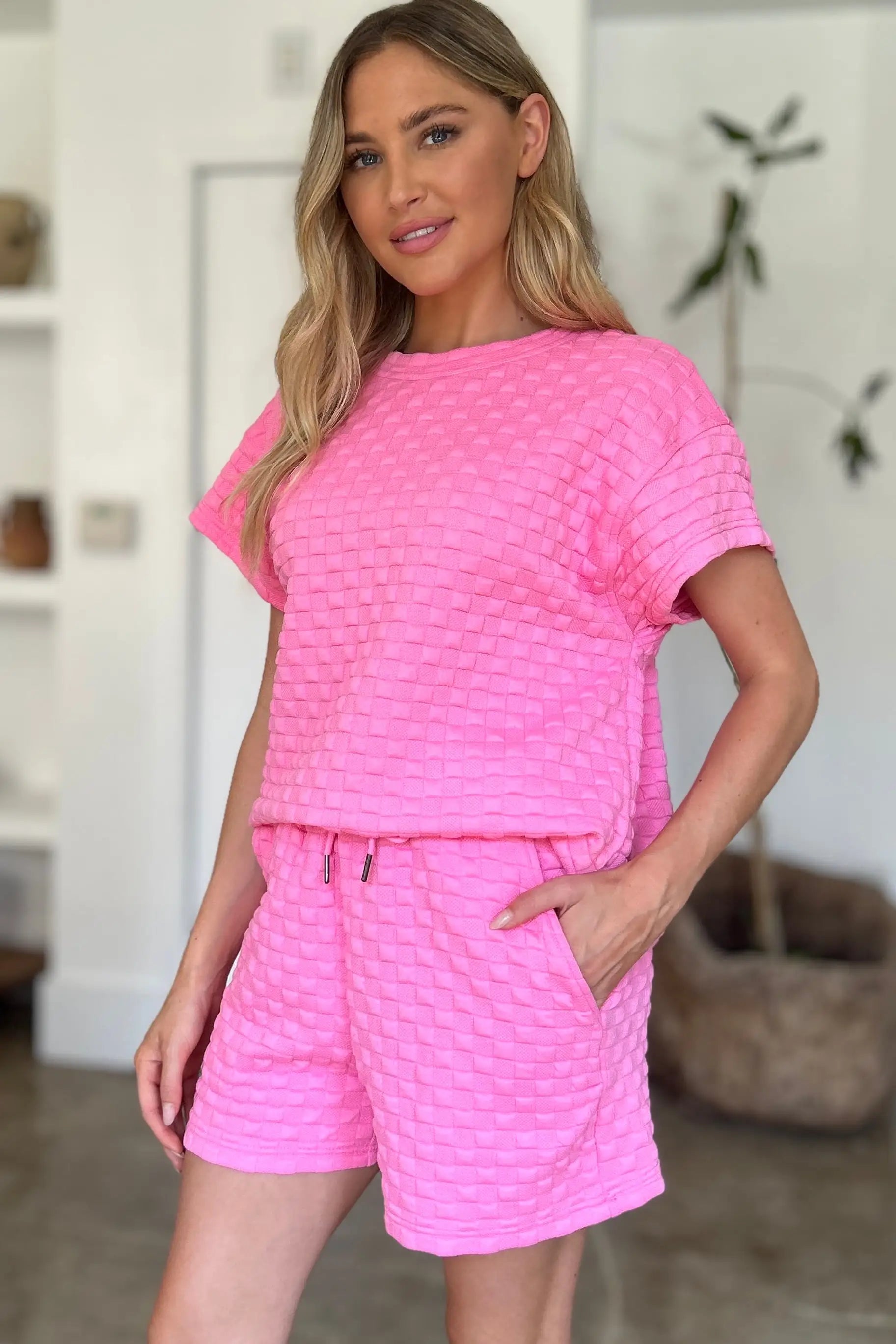 Texture T-Shirt and Shorts Set - Eclectage