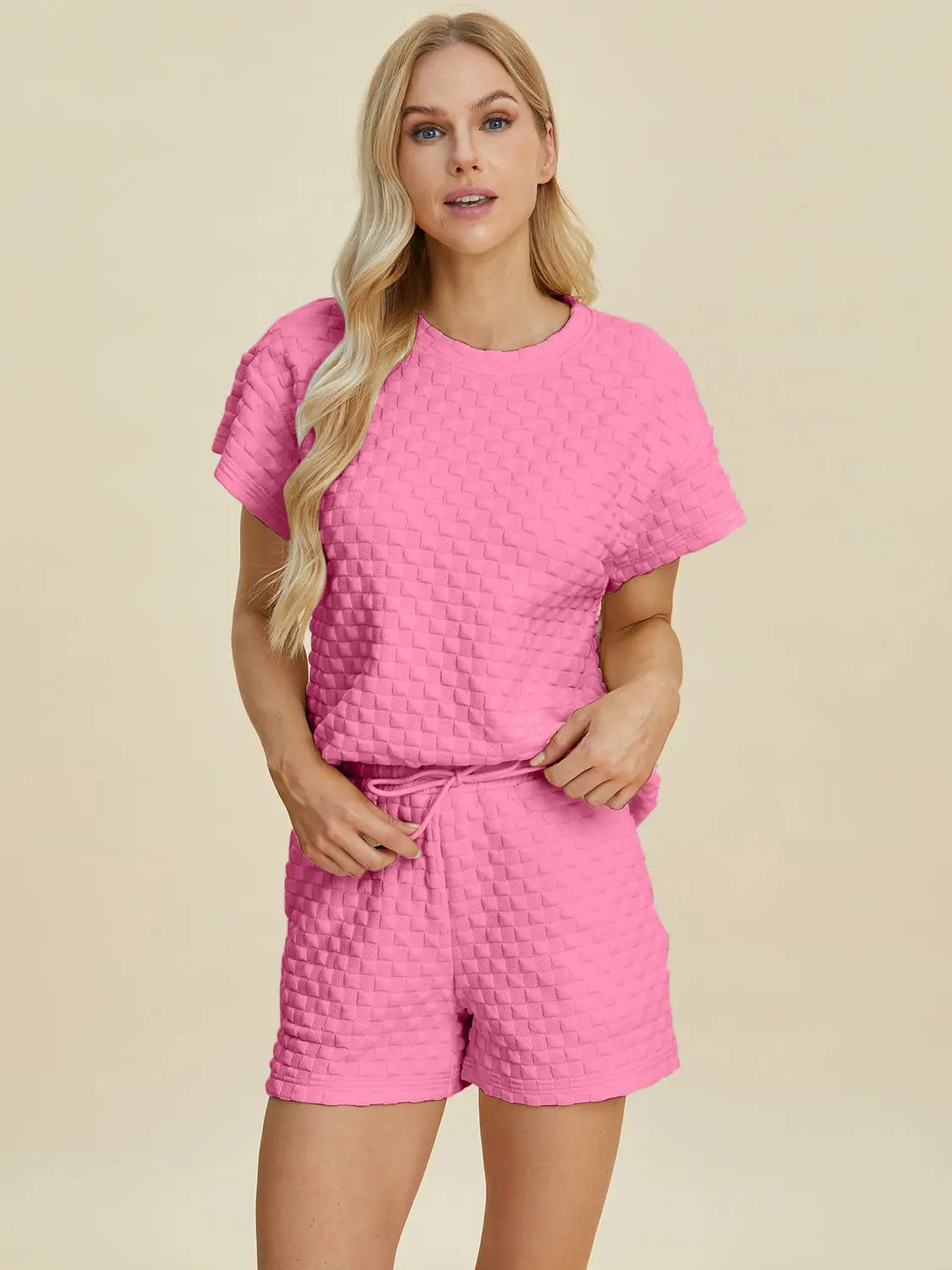 Texture T-Shirt and Shorts Set - Eclectage