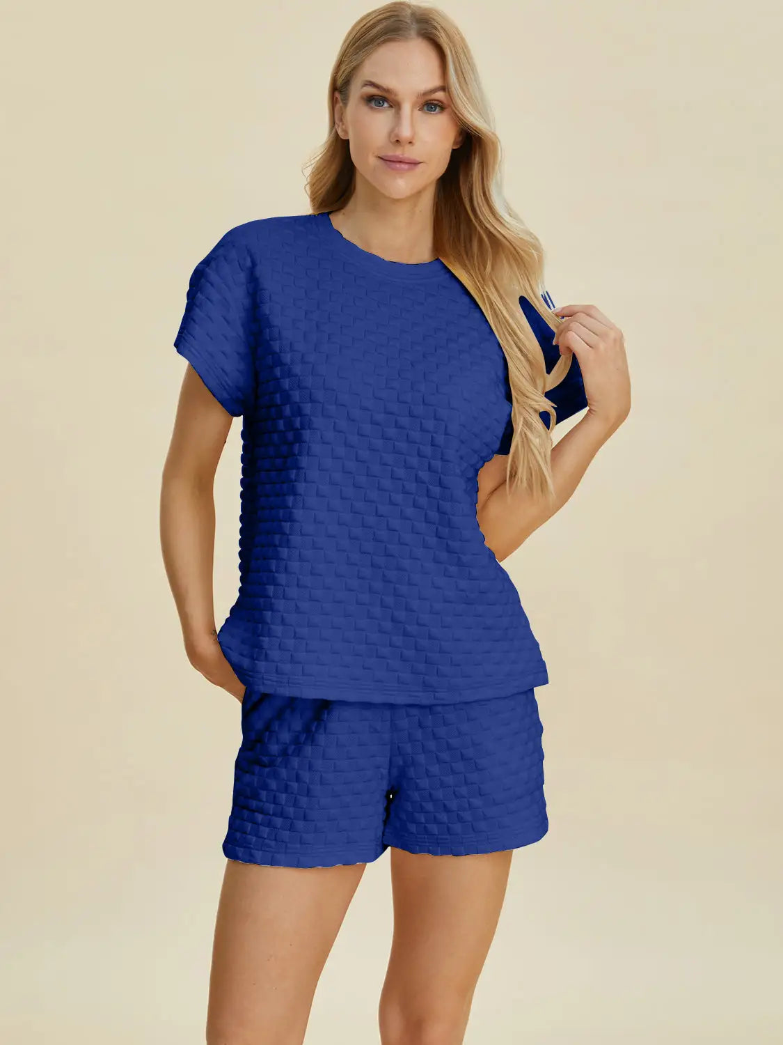 Texture T-Shirt and Shorts Set - Eclectage