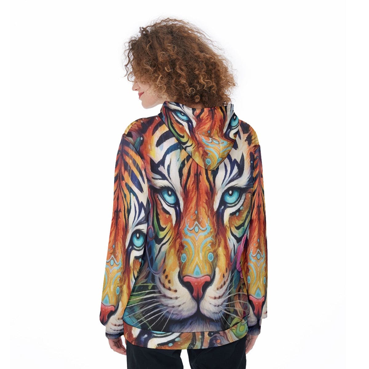 Tiger Graphic Heavy Fleece Hoodie