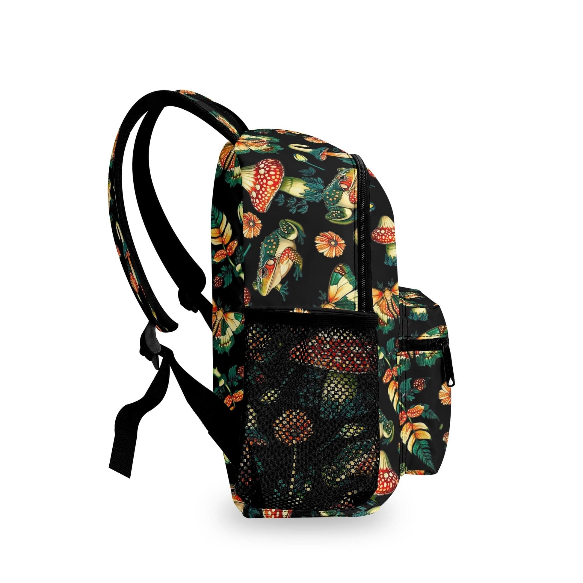 Toad Moth and Mushroom 11 inch Backpack