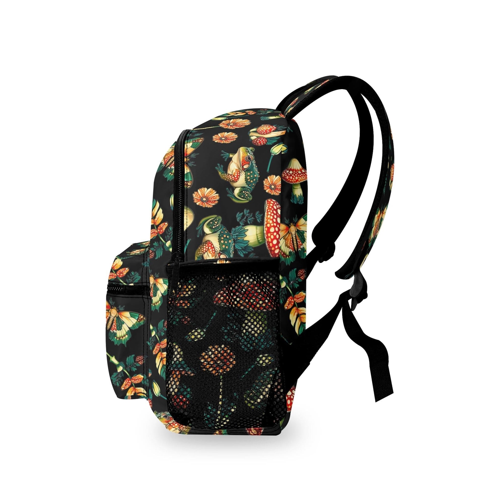 Toad Moth and Mushroom 11 inch Backpack