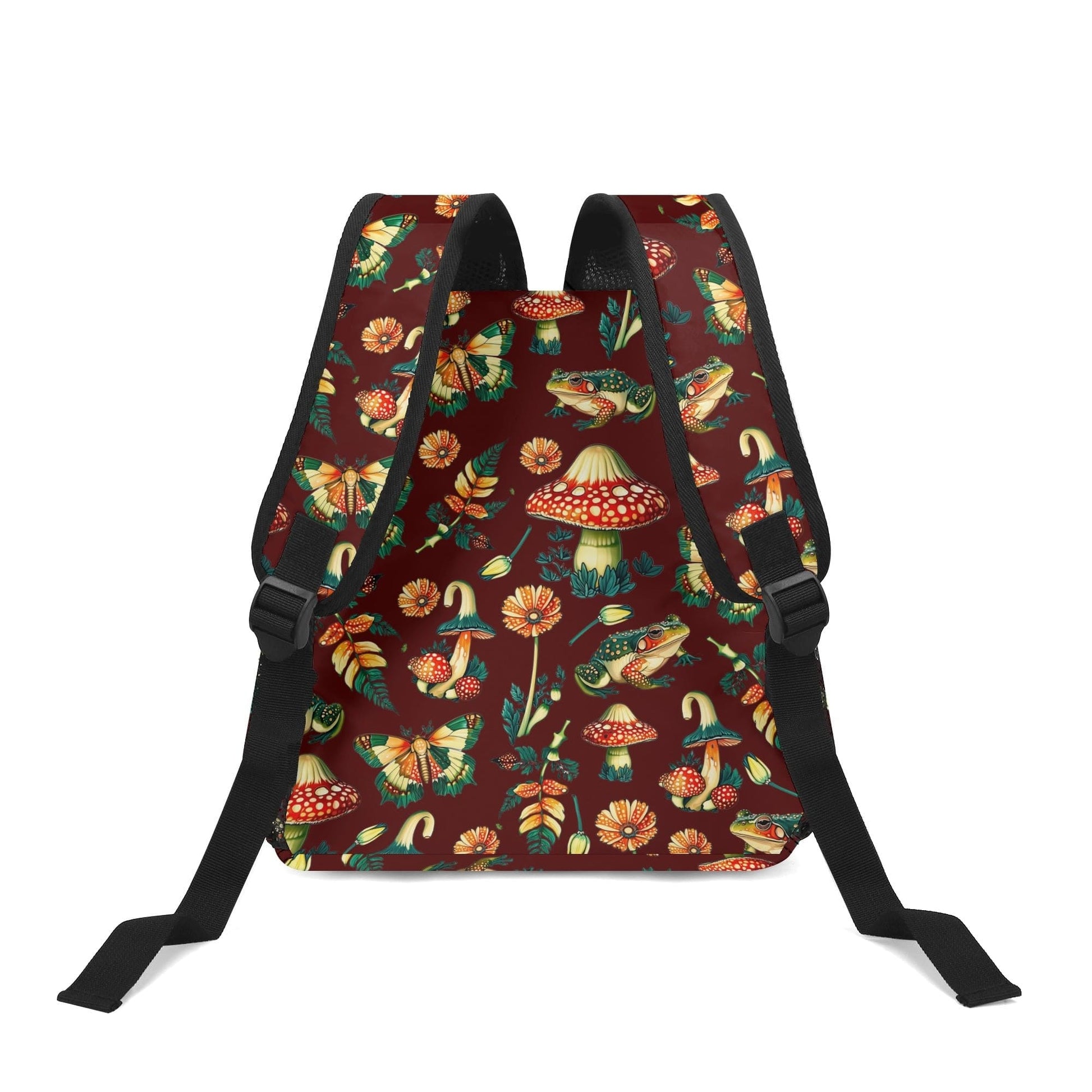 Toad Moth and Mushroom 11 inch Backpack