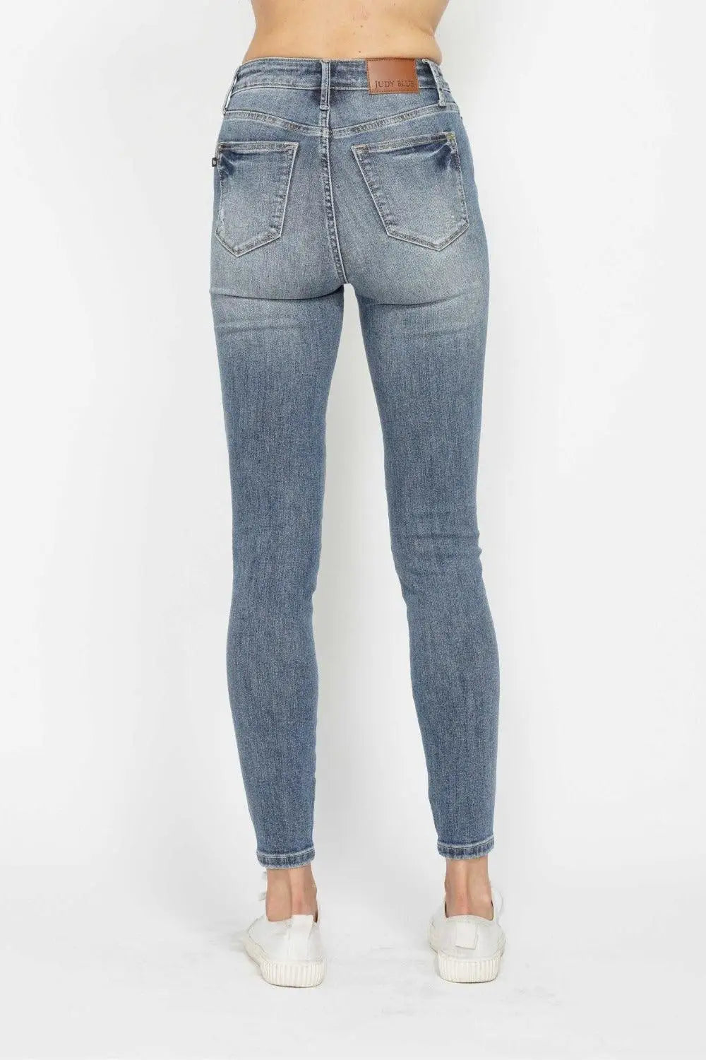 Tummy Control Contrast Wash Skinny Jeans - Skinny Jeans