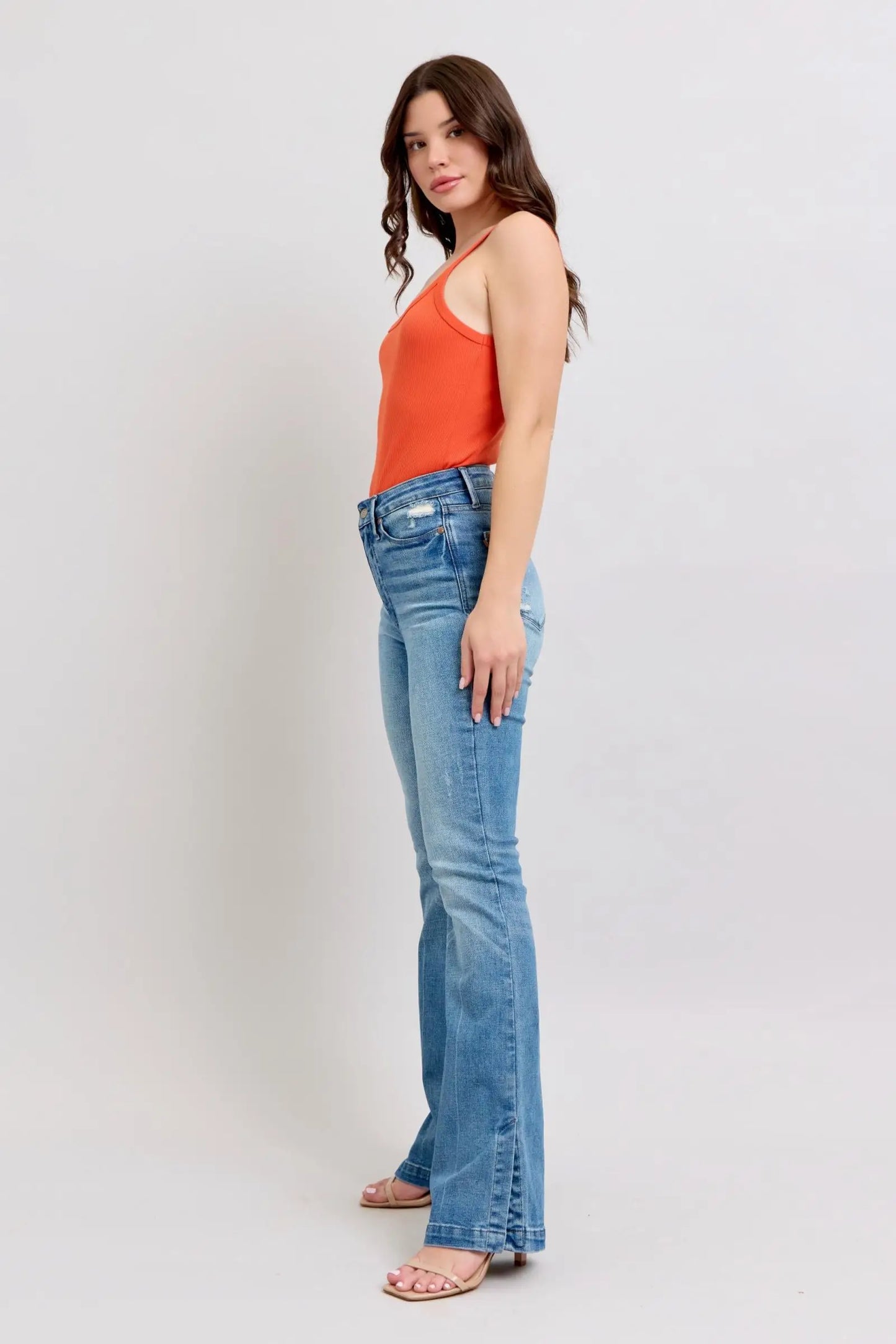 Tummy Control Vintage Wash Boot Jeans - Eclectage