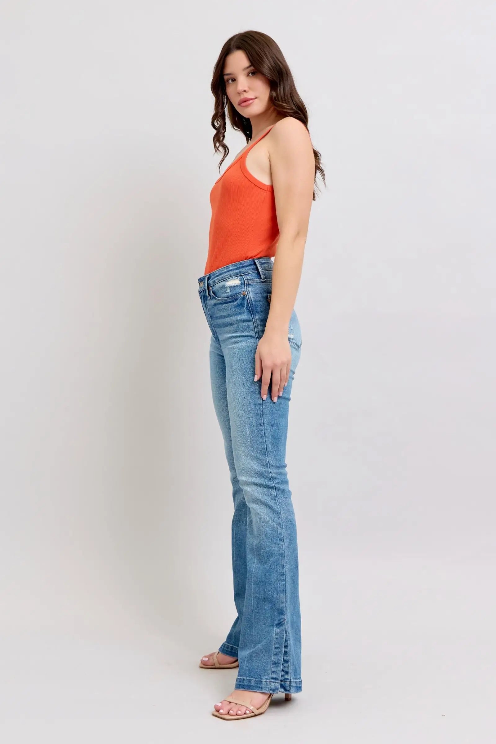 Tummy Control Vintage Wash Boot Jeans - Eclectage
