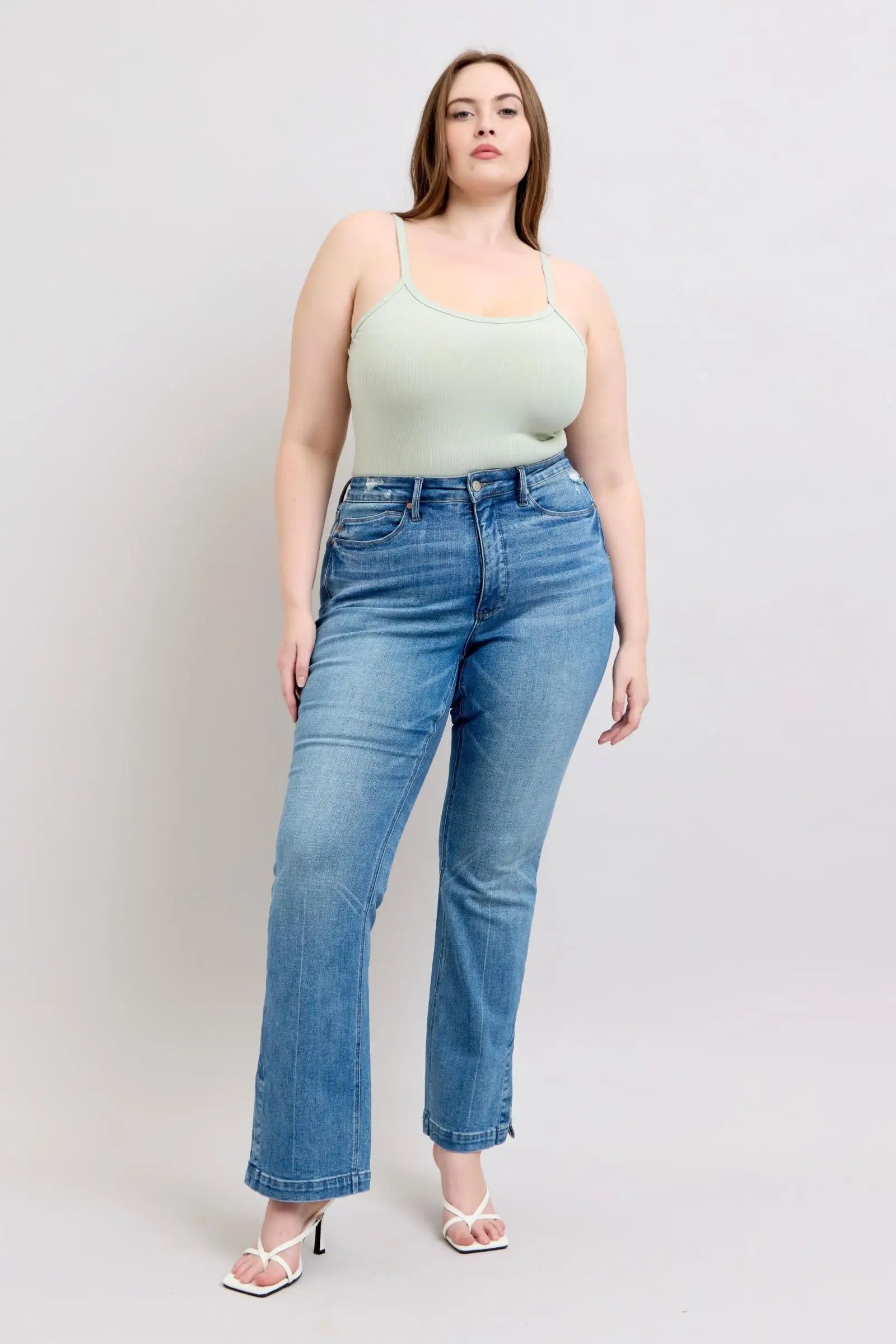 Tummy Control Vintage Wash Boot Jeans - Eclectage