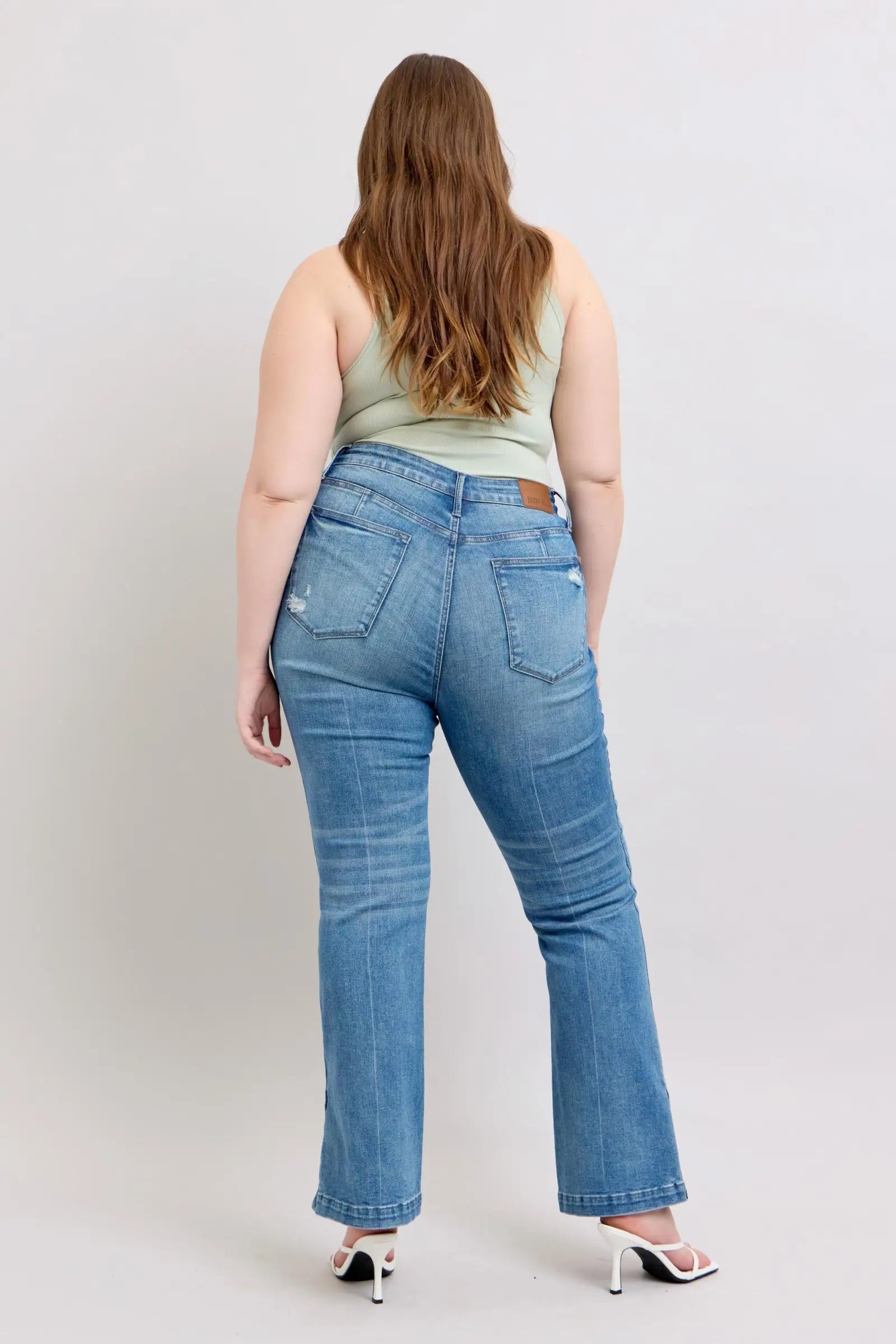 Tummy Control Vintage Wash Boot Jeans - Eclectage