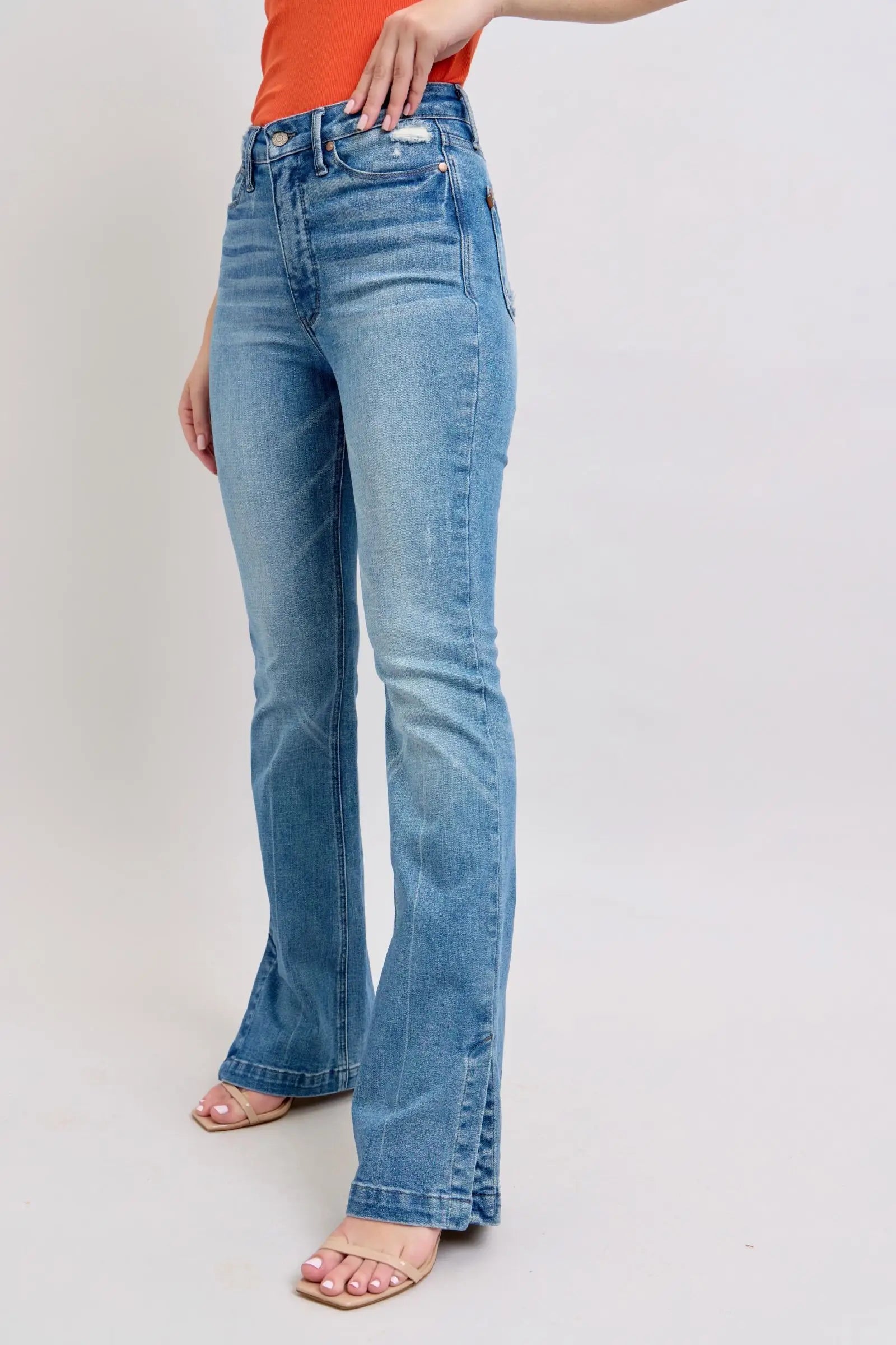 Tummy Control Vintage Wash Boot Jeans - Eclectage