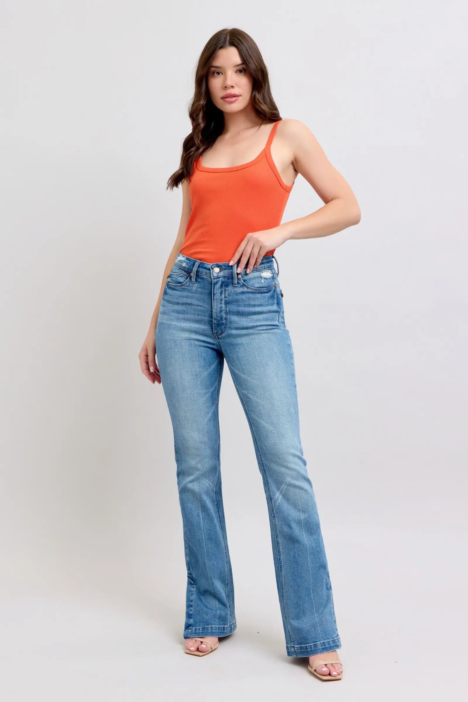 Tummy Control Vintage Wash Boot Jeans - Eclectage