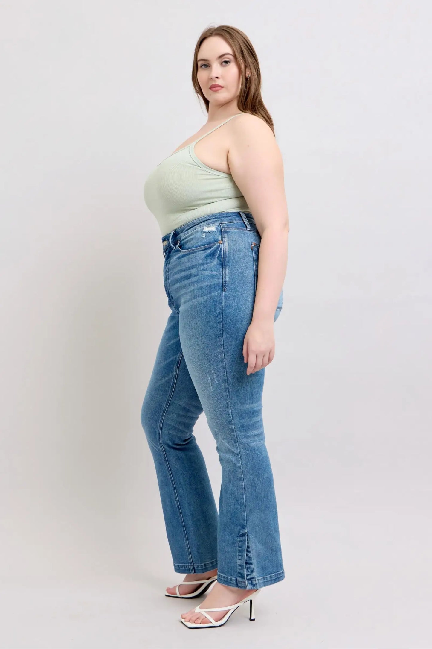 Tummy Control Vintage Wash Boot Jeans - Eclectage