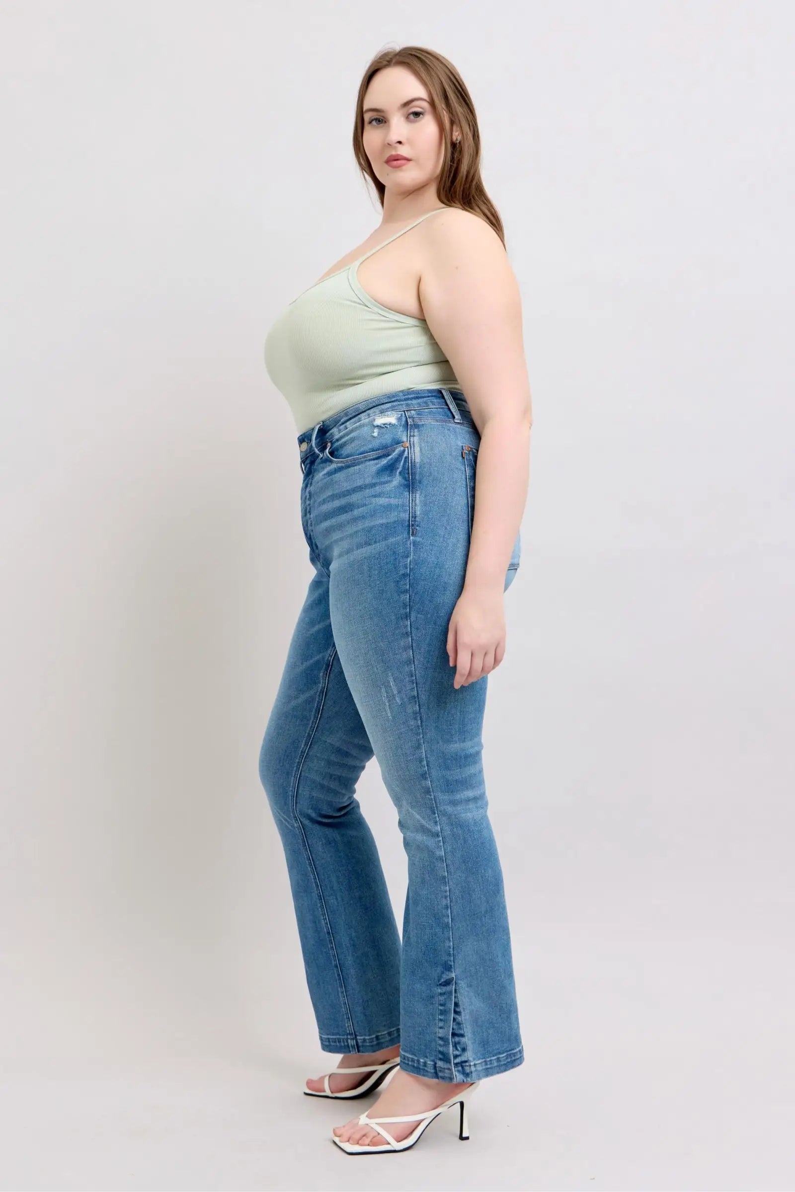 Tummy Control Vintage Wash Boot Jeans - Eclectage