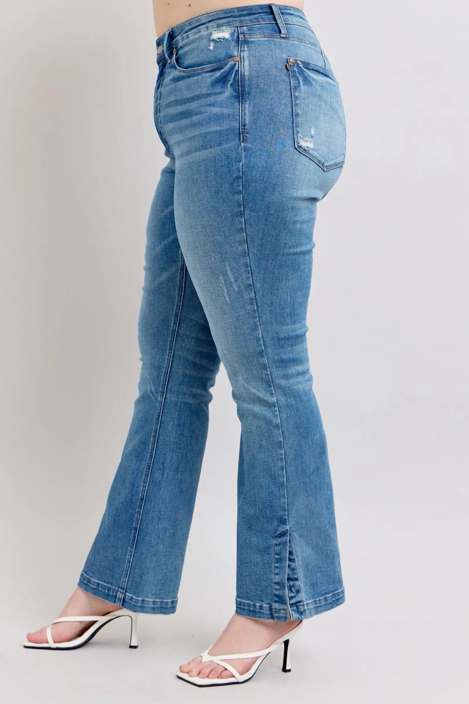 Tummy Control Vintage Wash Boot Jeans - Eclectage