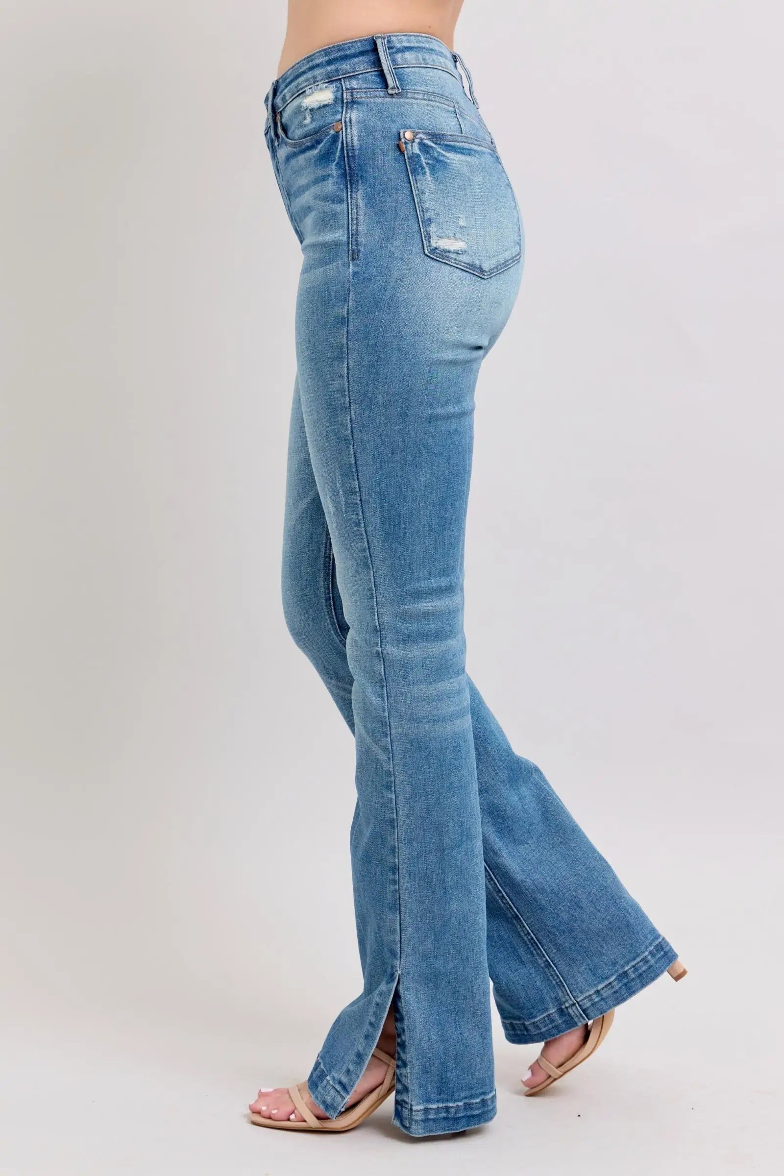 Tummy Control Vintage Wash Boot Jeans - Eclectage