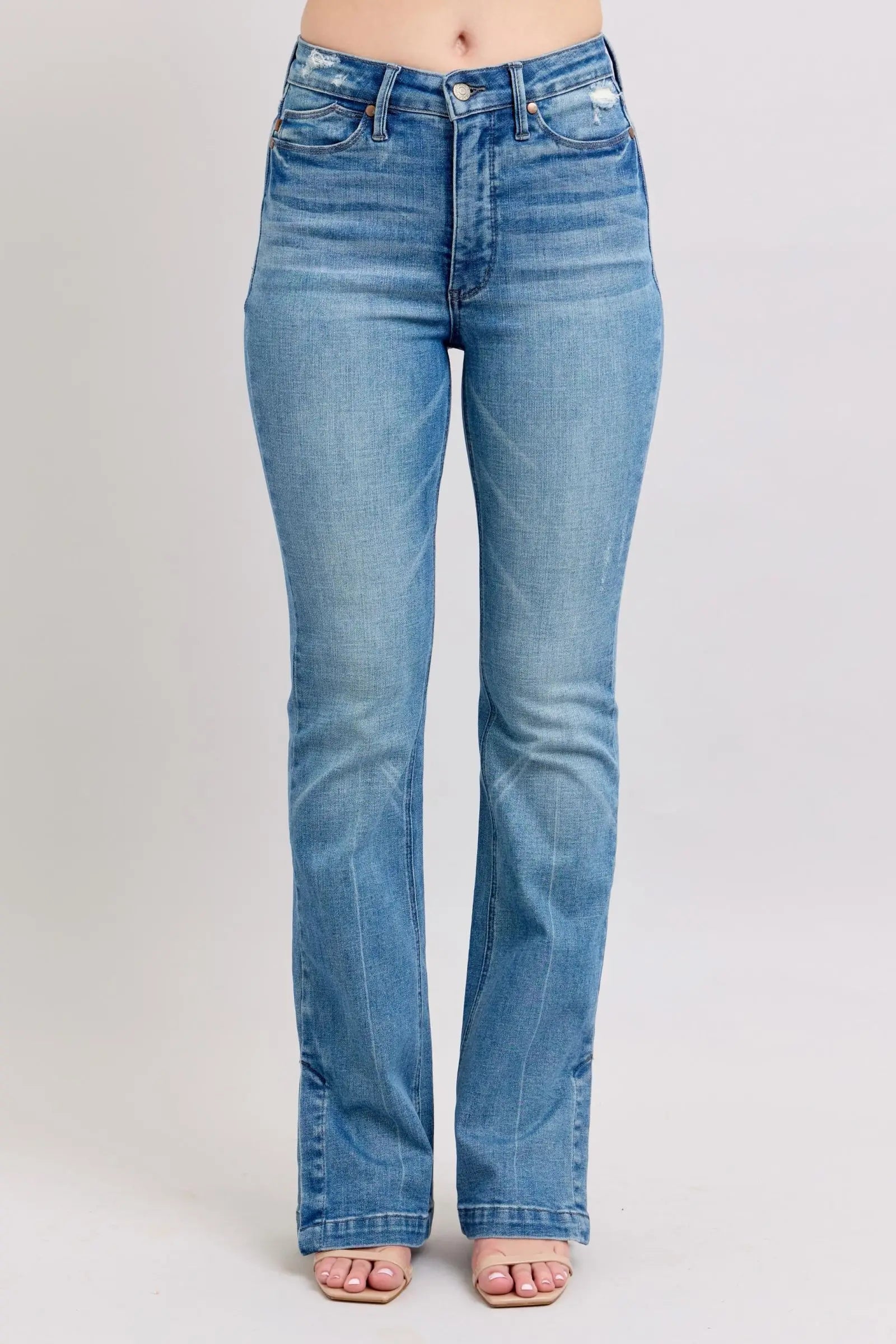 Tummy Control Vintage Wash Boot Jeans - Eclectage