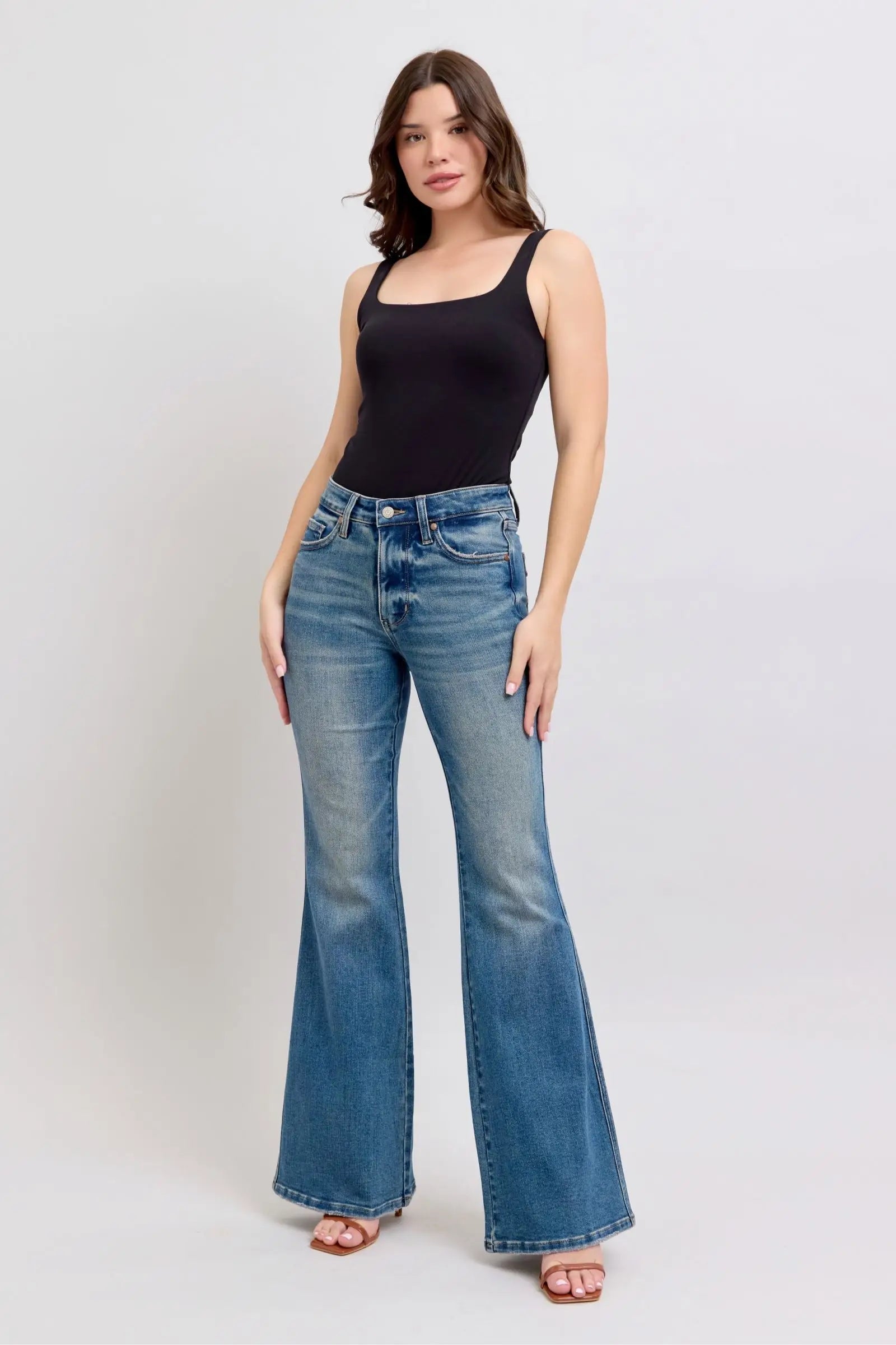 Tummy Control Vintage Wash Jeans - Eclectage