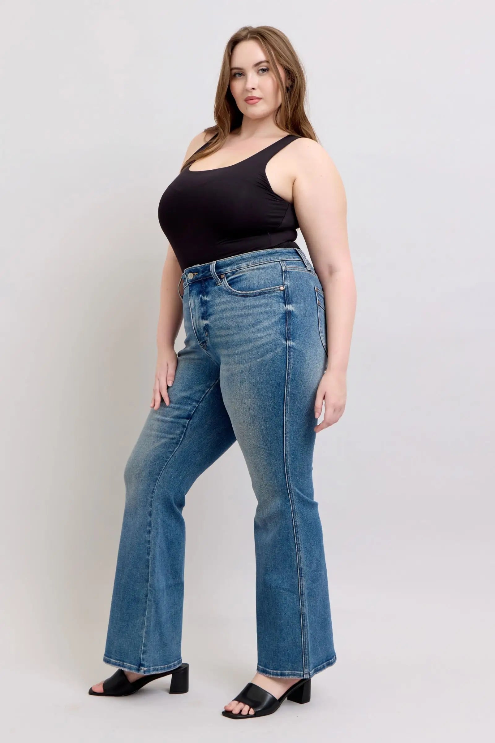 Tummy Control Vintage Wash Jeans - Eclectage