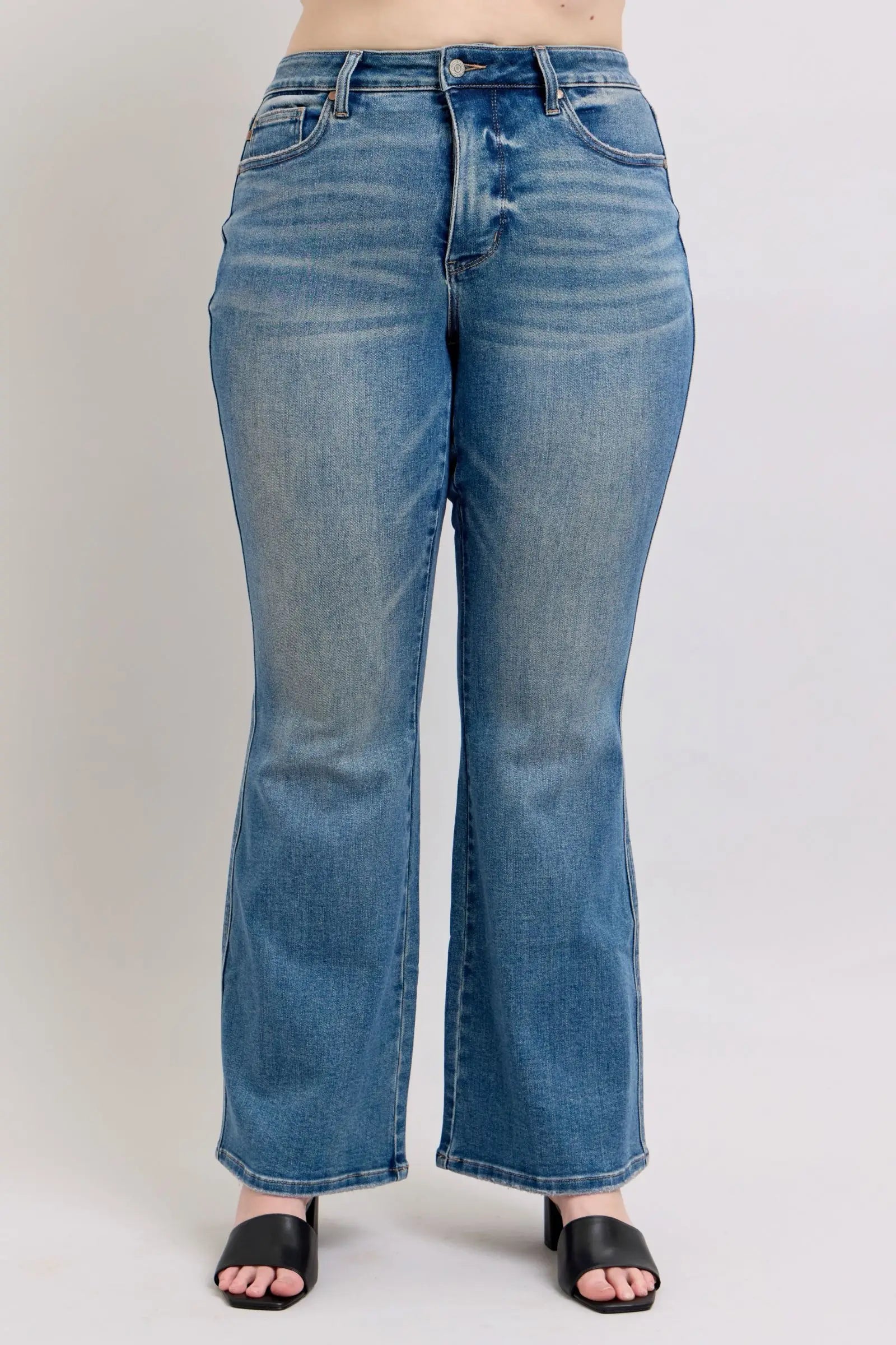 Tummy Control Vintage Wash Jeans - Eclectage