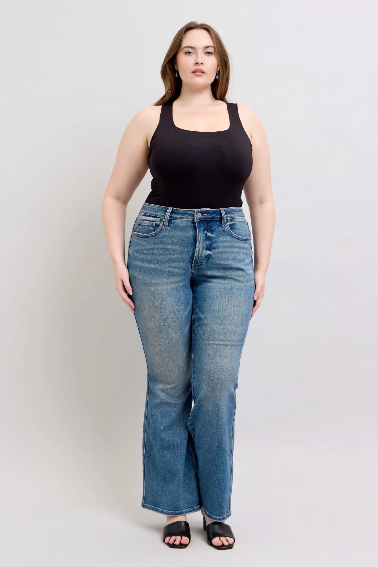 Tummy Control Vintage Wash Jeans - Eclectage