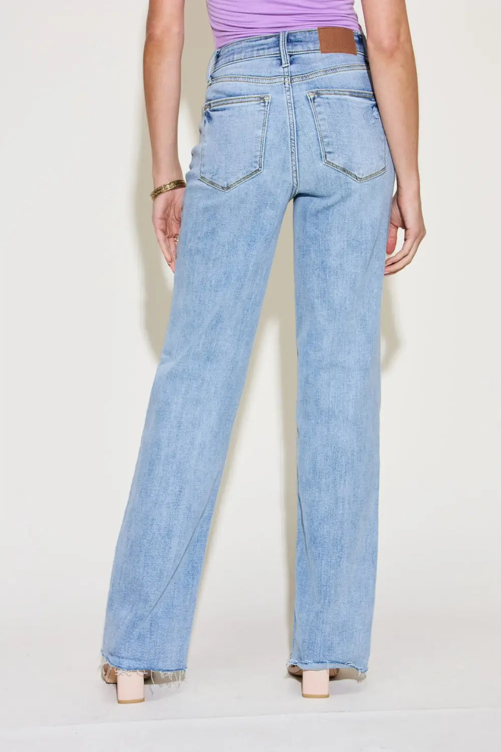 Judy Blue Full Size V Front Waistband Straight Jeans - Eclectage