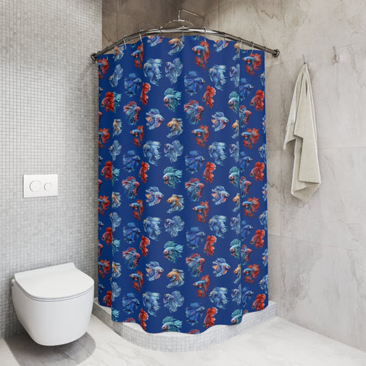 Vibrant Betta Fish Shower Curtain