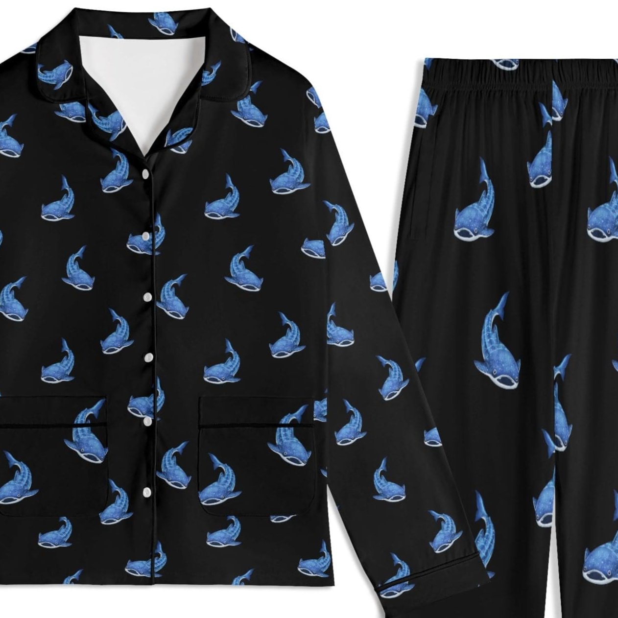 Whale Shark Pajama Shirt and Pants Set