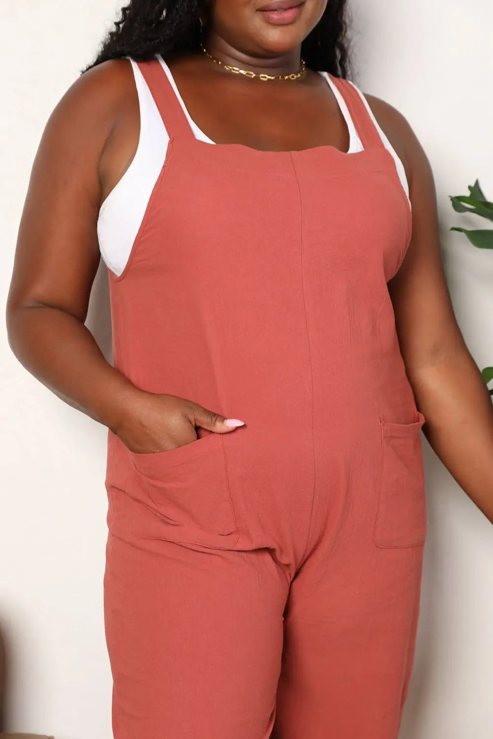 Wide Leg Overalls - Overalls