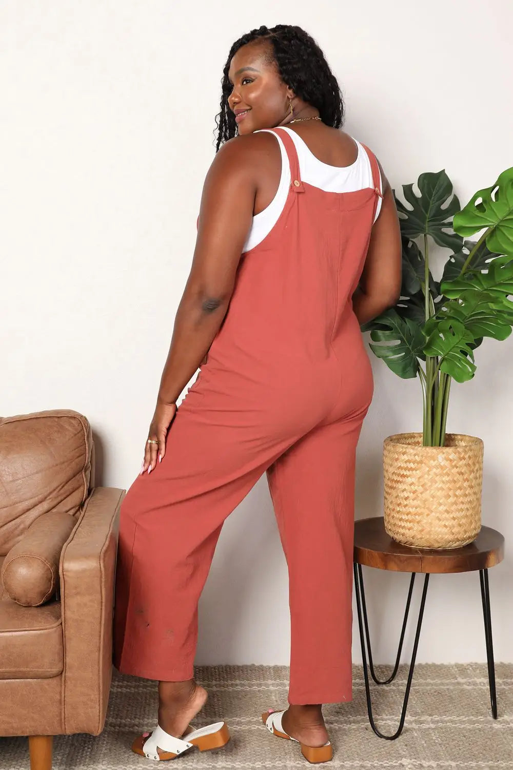 Wide Leg Overalls - Overalls