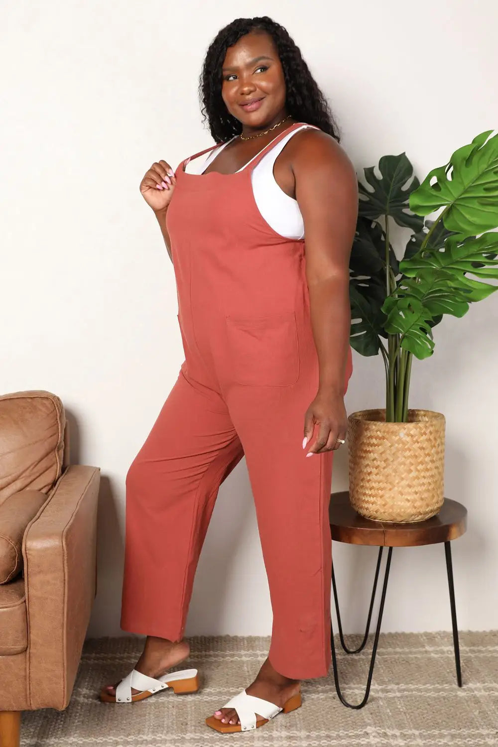 Wide Leg Overalls - Overalls