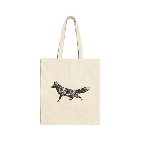 Wild Fox Cotton Canvas Tote Bag