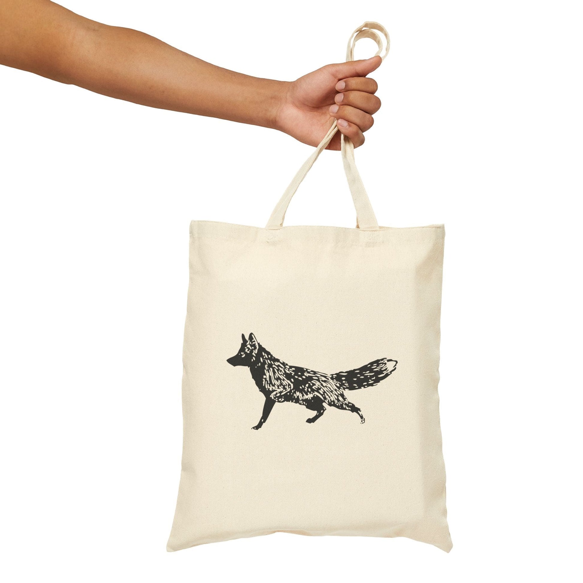 Wild Fox Cotton Canvas Tote Bag