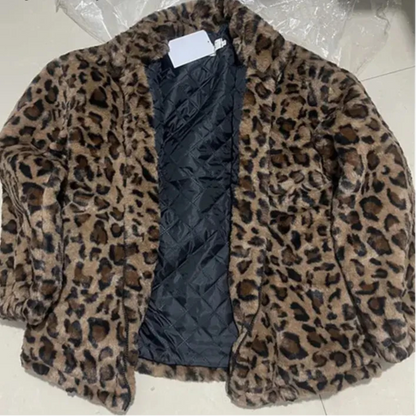 Winter Leopard Print Jacket Coat