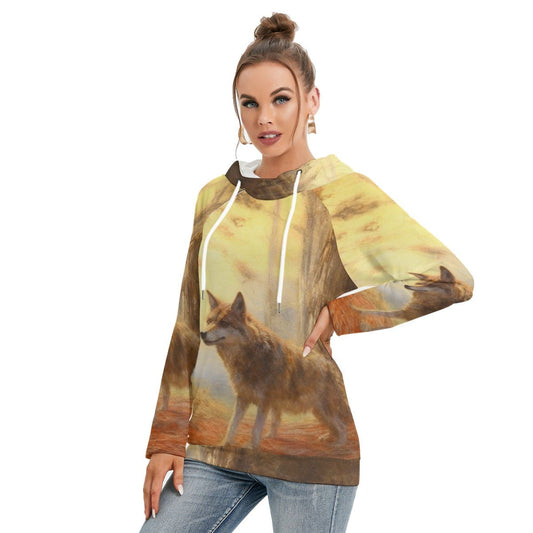 All-Over Print Women’s Hoodie With Double Hood