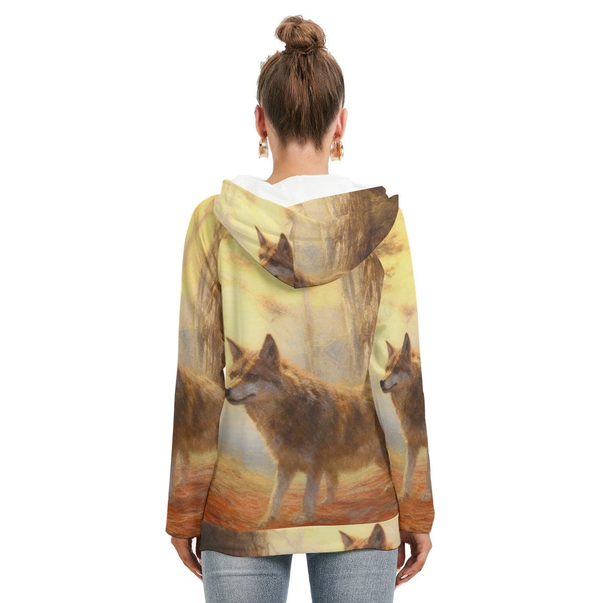 All-Over Print Women’s Hoodie With Double Hood