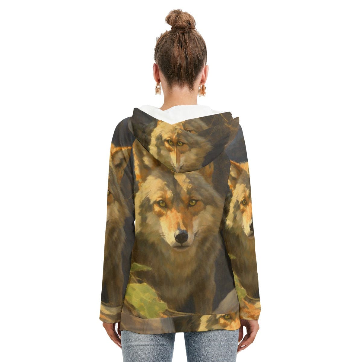 All-Over Print Women’s Hoodie With Double Hood