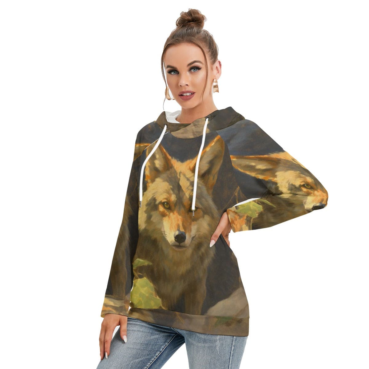 All-Over Print Women’s Hoodie With Double Hood