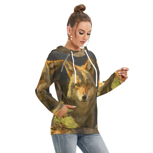 All-Over Print Women’s Hoodie With Double Hood