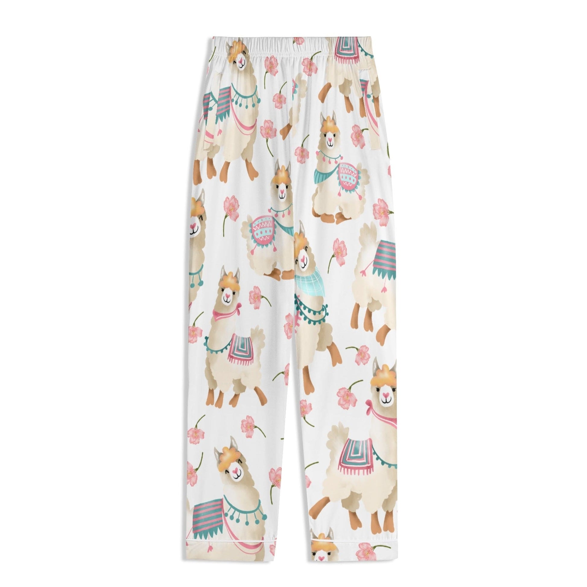 Alpacas and Flowers Pajama Shirt and Pants Set