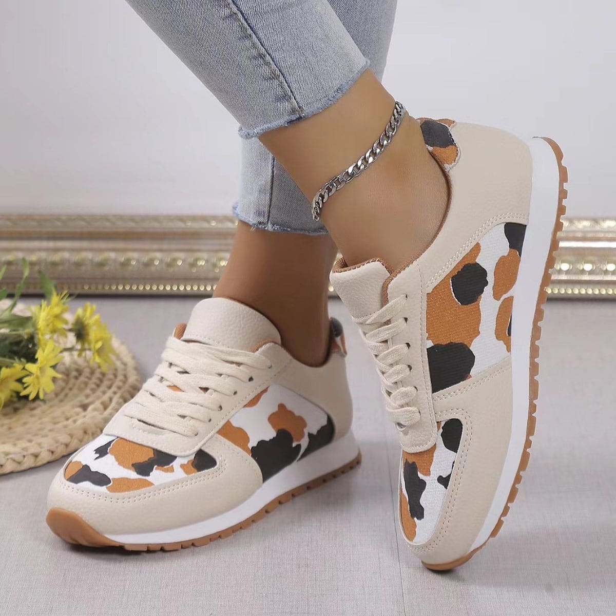 Animal Print Athletic Shoes 4 Colors